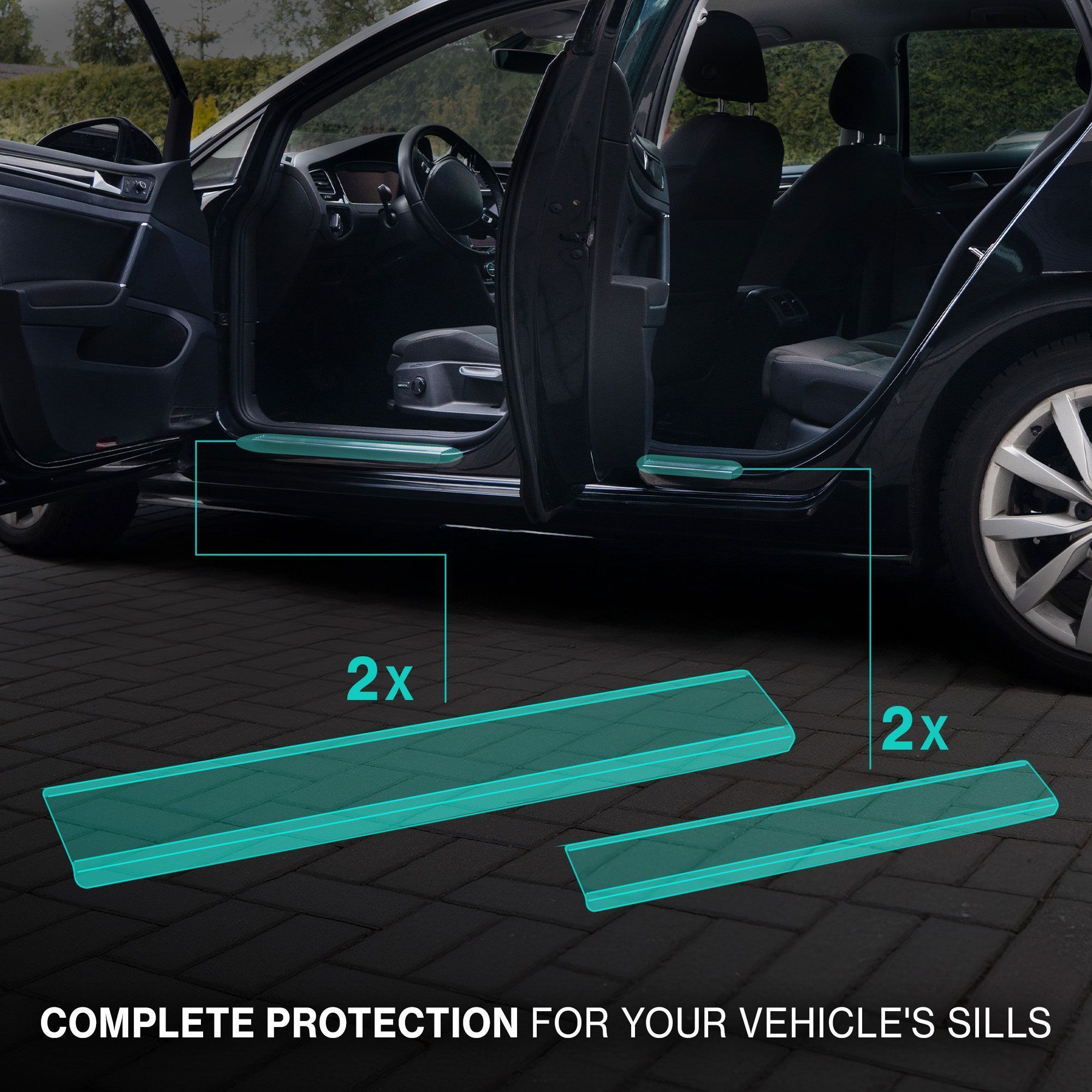 FOR RENAULT SYMBIOZ (RJB) 2025- Sill trims Black | Silver £59.88 ...